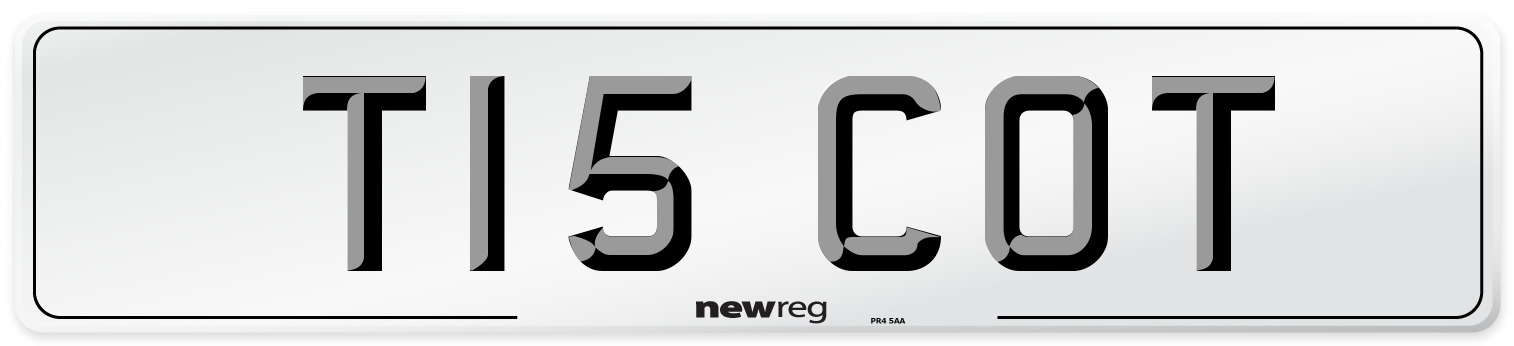 T15 COT Number Plate from New Reg